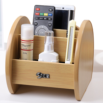 Huixing fashion wooden multi-function pen holder remote control office storage pen holder cosmetics storage box advertising gifts