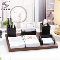   2021 custom business desk calendar stand creative double pen holder business card stand send sticky note paper calendar ornaments