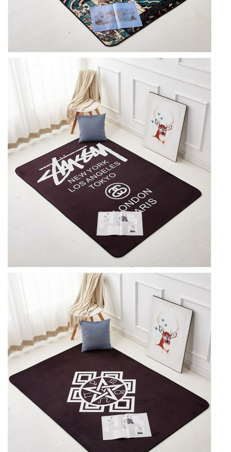 Bắc Âu màu đen và trắng thương hiệu nhà phòng khách bàn cà phê sofa thảm phòng ngủ đầu giường hình chữ nhật có thể được tùy chỉnh - Thảm tấm thảm