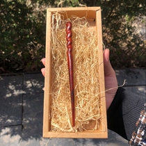 Indian lobular rosewood hairpin hand-carved simple daily hairpin Chinese classical hair accessories hairpin gift