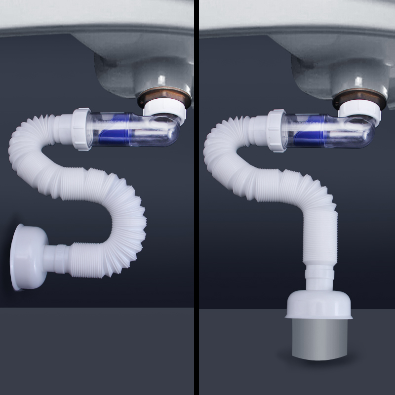 Diving boat Lower water pipe Anti-smells Smells Free of glue horizontal rows Deodorant Wall Platoon Washbasin Terrace Basin Instrumental drain Waterway
