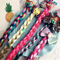 Special clearance foreign trade girls cosplay wig Princess Elsa hair accessories pony braid mermaid