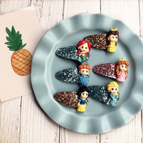 Special clearance export girl princess clip baby hair accessories mermaid Elsa Princess Snow White
