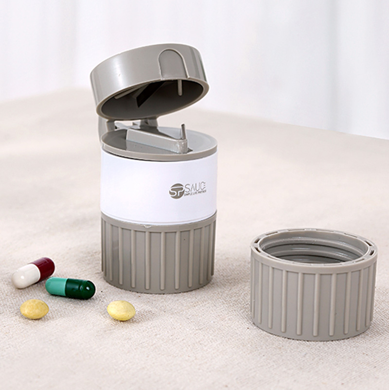 Japanese medicine-cutting machine Carry-on Medicine multifunction storage kit Medicine Grinding Powder powder Powder Splitting Portable Small Medicine Boxes