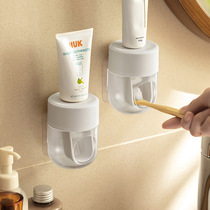 Squeeze Toothpaste Thever Wall-mounted Household Fully Automatic Sloth Squeezer children free from punching toothbrush toothpaste shelving