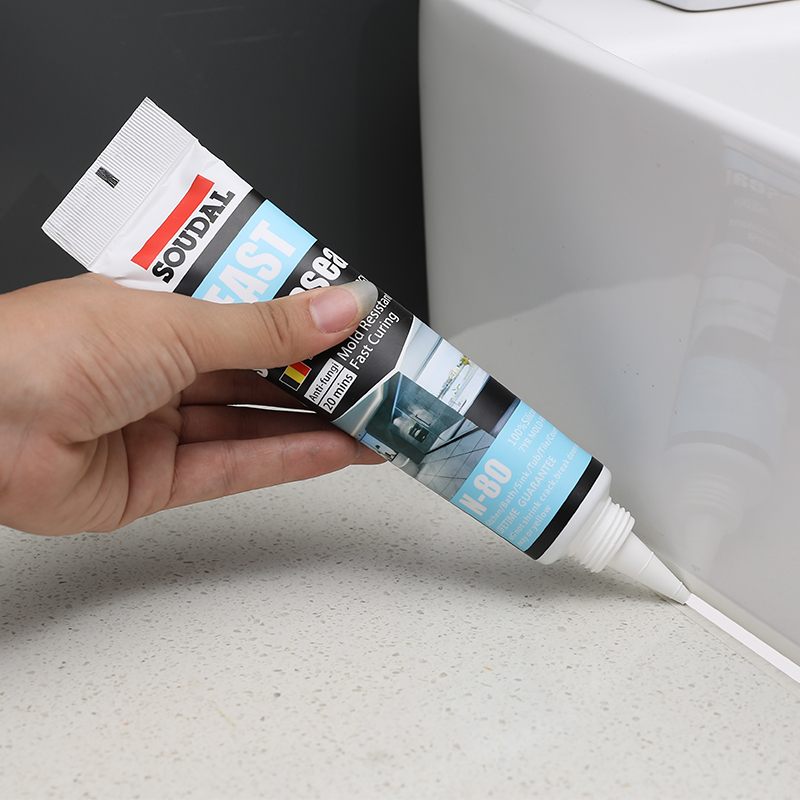 Belgium imports waterproof and mildew-proof glass rubber kitchen necropolis sealant toilet edge adhesive transparent liquid-free nail