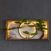 New Chinese pendant Living room sofa background wall decoration Rectangular wall hanging entrance Hotel club wall hanging decoration