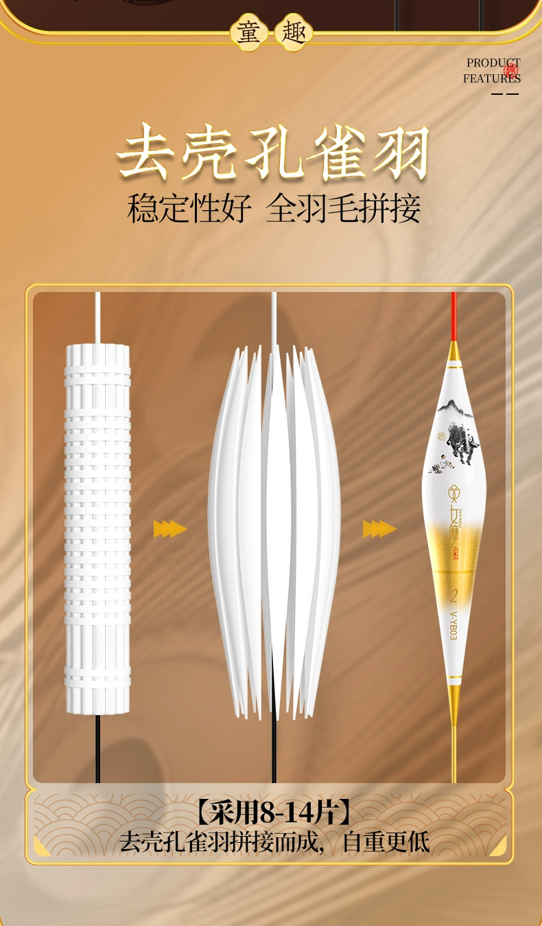 phao cau ca chep Xiaofeng Tiên Momo Vỏ Lông Công Phao Phao Cá Rất Nhạy Cảm Bắt Mắt Đuôi Dày Ánh Sáng Miệng Cá Diếc Hành Trình phao câu lục câu hố đấu