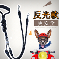 Double dog chain one drag two traction rope double head traction rope one drag two dog rope walking dog traction rope two dog leash sets