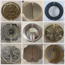 Chinese semicircular handle hotel front door handle bronze cabinet door glass door handle solid wood door handle customization