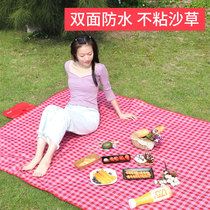  Picnic mat Spring outing moisture-proof mat Picnic cloth Outdoor portable waterproof grass picnic mat Outing thickened ins wind