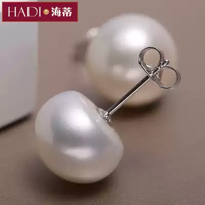Heidi Jewelry with smart 9 5-10mm bright freshwater pearl stud earrings female S925 silver gift