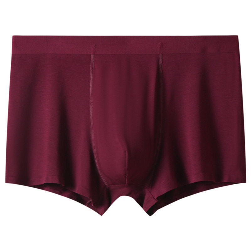 Men's underwear dates red Ben year Modale knit red underpants men's antibacterial and breathable flat corner pants shorts head-Taobao