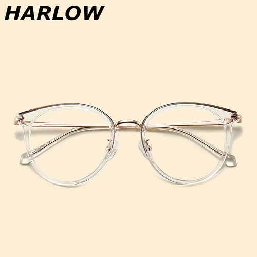 Прозрачная оправа для очков для женщин с круглым лицом и близорукостью. Большие оправы можно сочетать с рецептами для больших лиц и стройных фигур. Толстая оправа для очков tr90 – это модно.