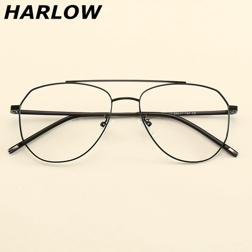 Пилотная миопия двойной лучевые очки рамки мужчины и женщины маленькое лицо, полное золото, принадлежит границе круглые очки мужские очки рамки