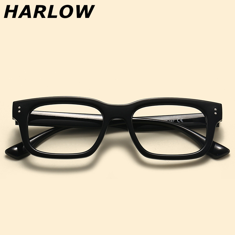 Highly Myopic Eyeglass Frames for Men and Women, Small Frame, Wide Edge, Black Thick Frame, Can Be Fitted with over 1000 Degrees, Tr90 Eyeglass Frame, Trendy