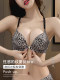Leopard Print Sexy Lingerie for Women with Small Busts, Push-Up Padded Bra Without Underwire, Front Clasp, Beautiful Back Bra Set, Thin Summer Style