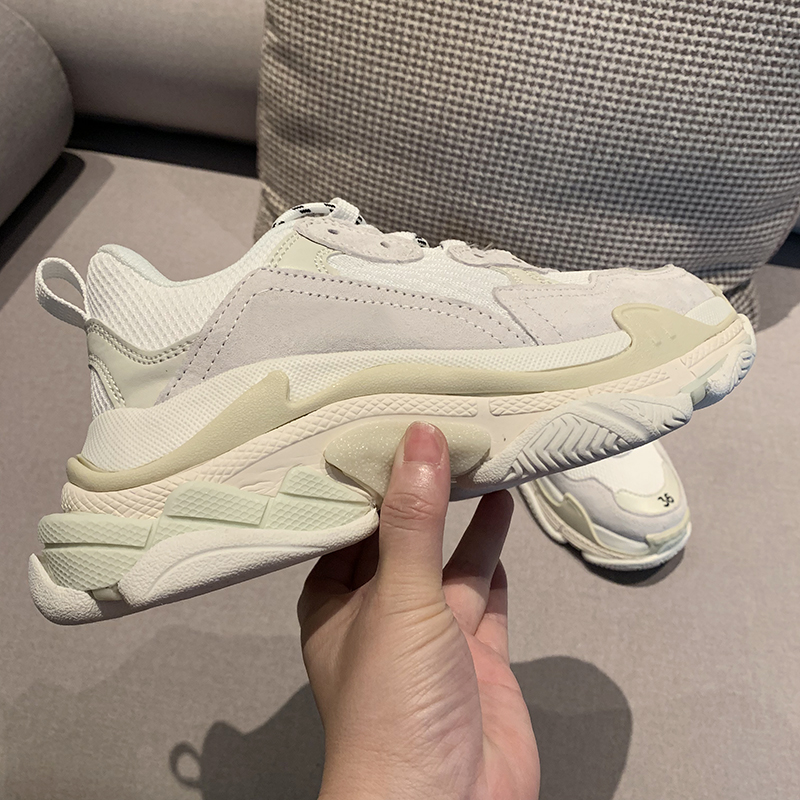 White GreyDabin   Paris Daddy shoes female ins tide Internet celebrity 2020 new pattern Color matching increase The sixth floor Thick bottom motion Casual shoes