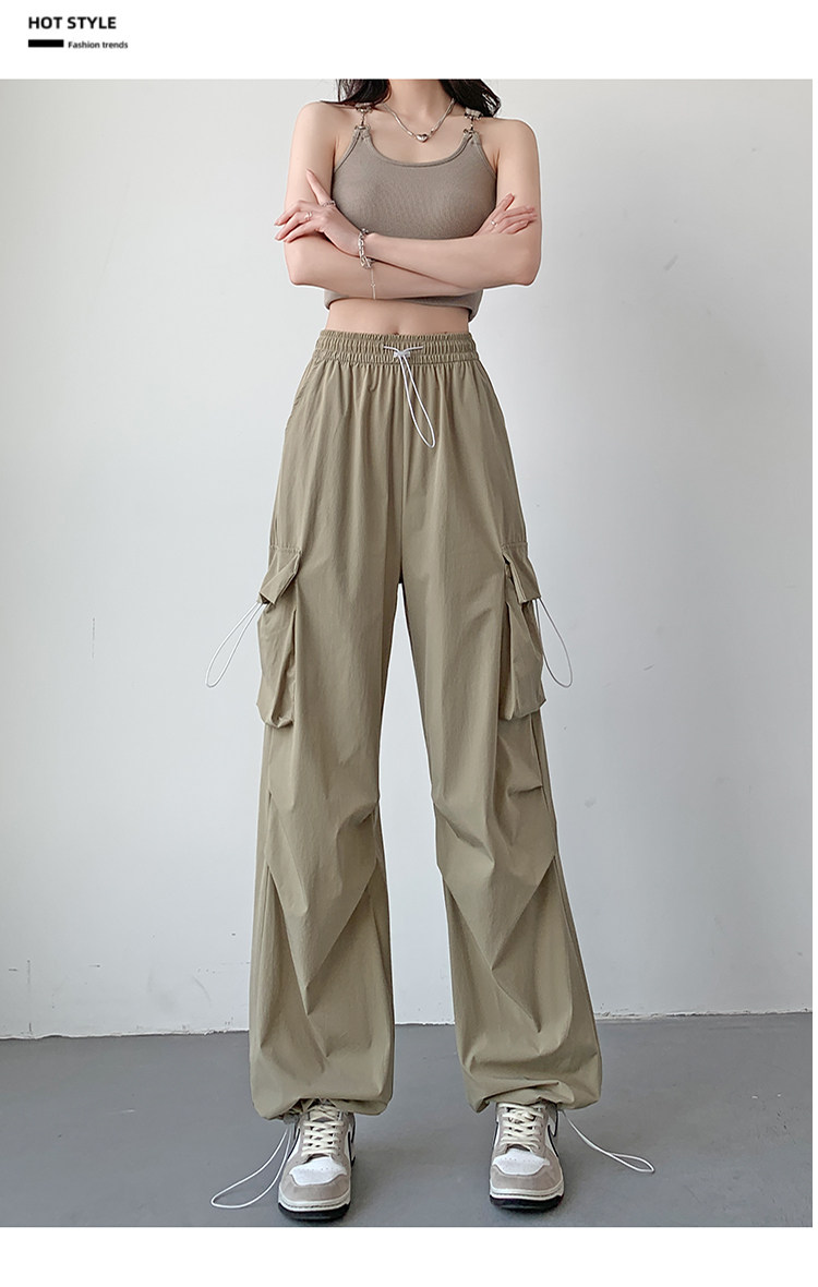 Розовые быстросохнущие тонкие приталенные шелковые штаны, высокая талия, свободный прямой крой 