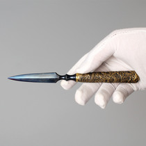 Puer tea needle Longquan Jianglong Handmade smelting steel tea knife Tea ceremony zero with brass dragon carving dragon cone