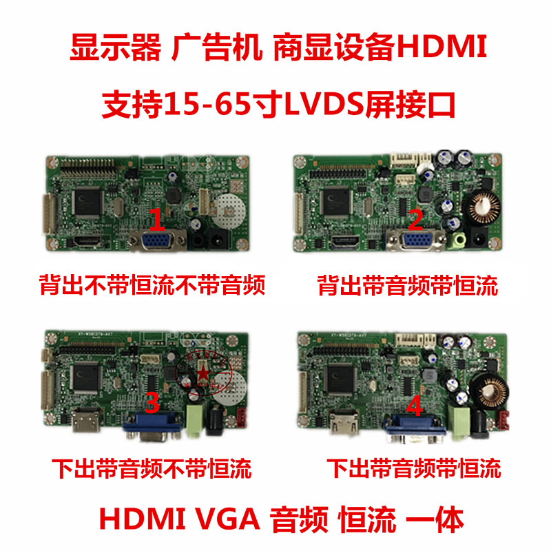 JRY HD HDMI VGA Desktop computer monitor motherboard LCD screen driver board with LED constant current integrated board