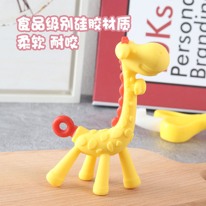Small Deer Goodenware Baby Banana Goodenware Grinders Grinders Water Cooking Baby Goodenware Toys Soft giraffes Tooth Bite Glue