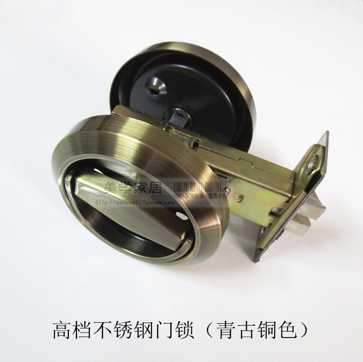 High-grade 304 stainless steel invisible door lock Dark door lock double-sided handle lock background wall oblique tongue channel lock