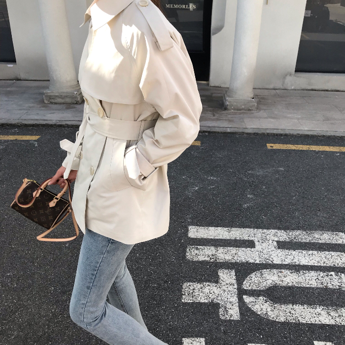 YUYEE_ Small temperament short windbreaker women's coat thin autumn 2019 casual Korean version loose