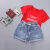 Quần short denim bé gái mùa hè 2020 phiên bản mới của Hàn Quốc của quần ống rộng thời trang Trẻ em gái phương Tây xu hướng quần hot mùa hè - Quần jean