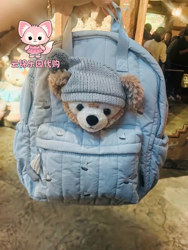 Shanghai Disney Little Companion Duffy Backpack Duffy Big Face Bag Shelliemay and Cookieann Backpack