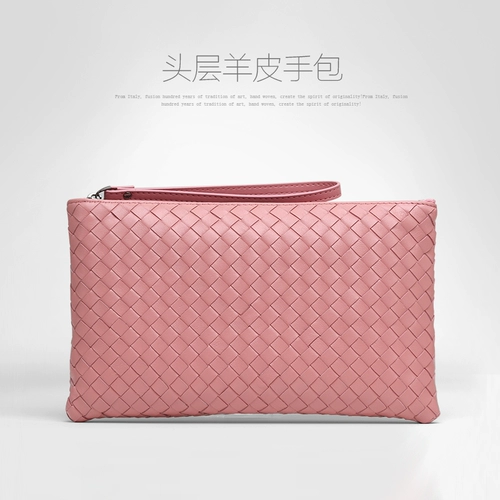 Мужская плетеная маленькая сумка клатч, вместительная и большая сумка с петлей на руку для отдыха, из натуральной кожи, 2020, новая коллекция