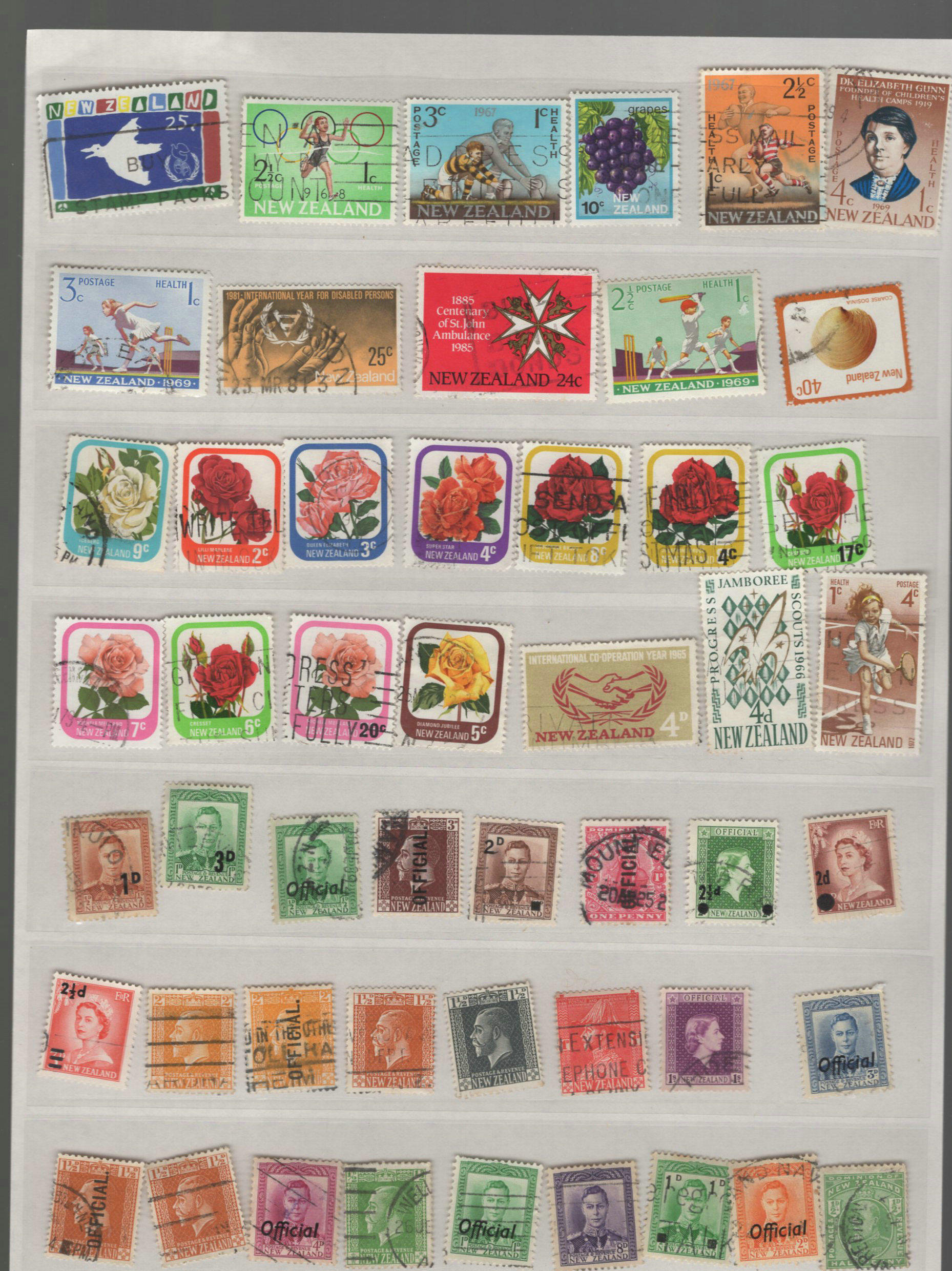 {Woozi Fairy Tale} New Zealand stamp letter pin 2 more than RMBone arbitrarily selected ticket plant animal figure flowers