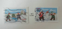 French Foreign Credit Sales Stamps 2001 Christmas Snowman Stamps 2 Full