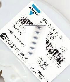 VIShay BC 0204 generation 1206 1210 1 4W cylindrical wafer patch resistance (full series)