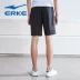 Erke / Hongxing Erke chính hãng mùa hè mới quần nam đẹp trai đen mềm mại thoáng khí quần short nam giản dị