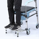 Туалетный кресло с алюминиевым сплавом для пожилых людей с колесами для беременных женщин и пациентов, складывающих купание кресло против туалетного сиденья для душевого кресла