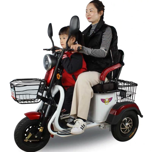 Электрический трехколесный трехколесный велосипед для пожилых людей для взрослых, для среднего возраста