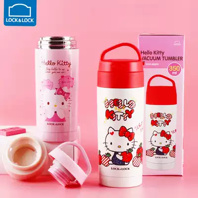 Lotlock water Cup children's thermos cup Kitty cute anti-drop tea cup Primary School students portable cup kettle