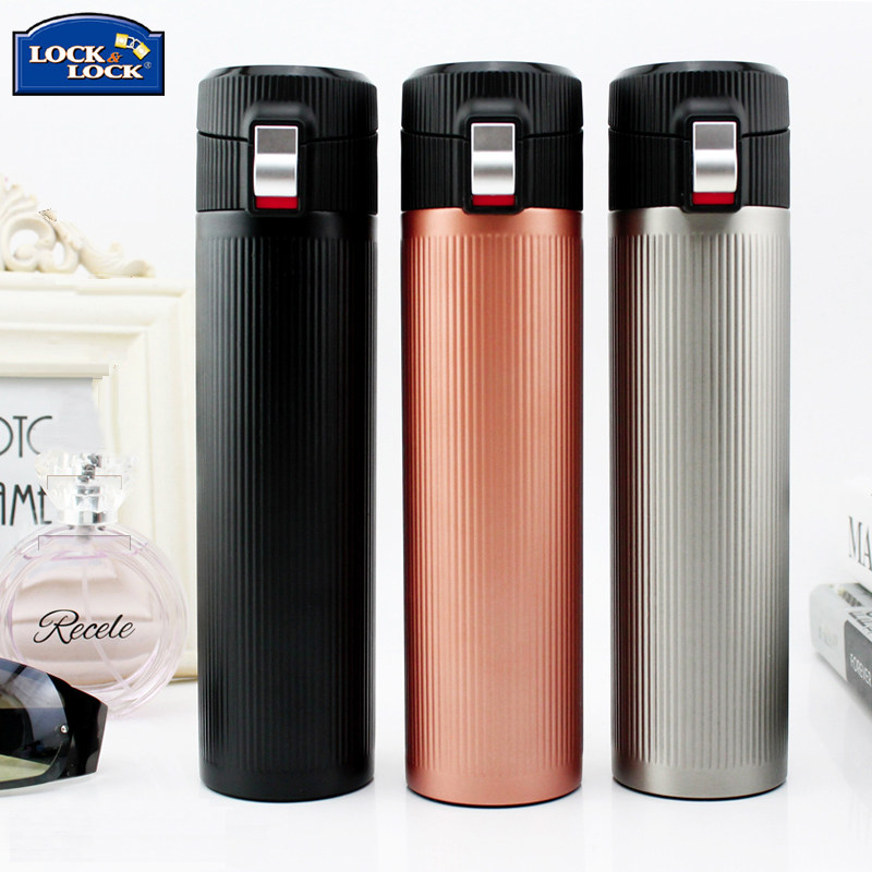 Music Buckle Lotte buckle insulated cup stainless steel men's portable water glass creative tide personality play-in-car tea-making cup