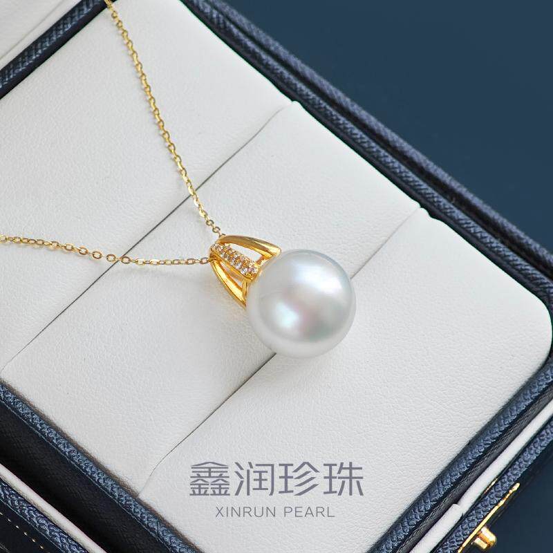 鑫润18K金海水南洋澳白珍珠吊坠14-16mm热*巴款!冷白女必备的高级感神器!-颈饰-淘宝好物网