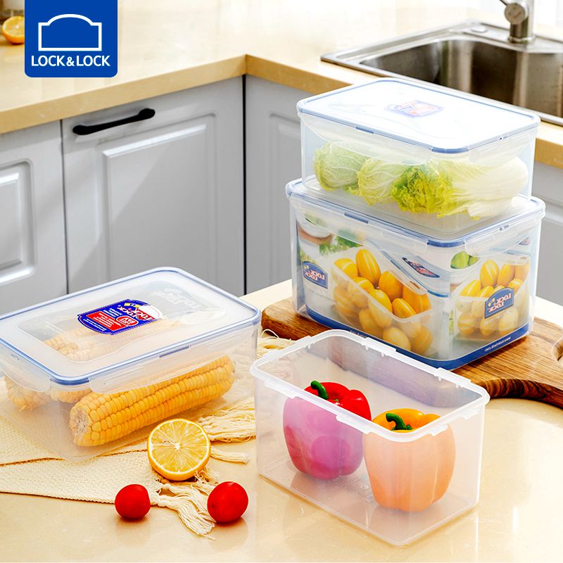 Lock lock lock PP plastic sealed fresh box Refrigerator storage box Microwave oven lunch box Lunch box sealed box