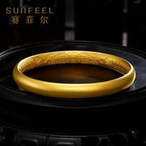 Saifel gold 9999 ancient method gold bracelet female element circle inheritance bracelet bronze coin brave gold bracelet gift