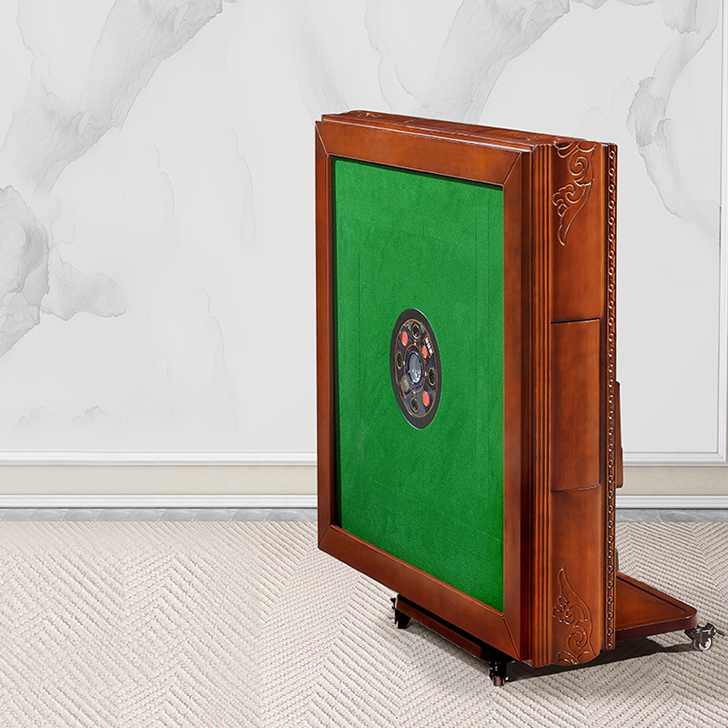 Electric solid wood folding and mahjong machine fully automatic home multifunction dining-hemp integrated table mahjong table Two machine linen