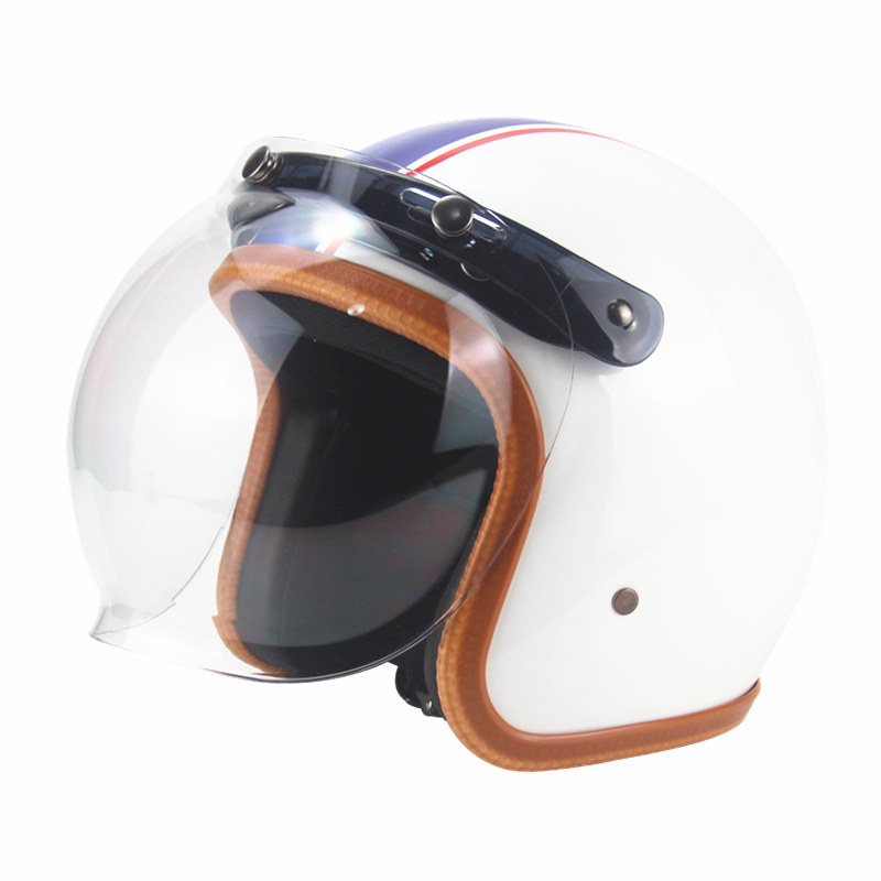 Imperfect four seasons personality Suitable for calf electric car half helmet Retro Harley helmet Prince Turtle King 3 4