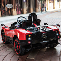 Pagani childrens electric car four-wheeled car remote control toy car can sit children baby with remote control stroller