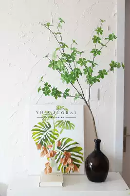 Simulation leaf Bell fake plant home furnishings Floral leaf wood natural flower arrangement space furnishings