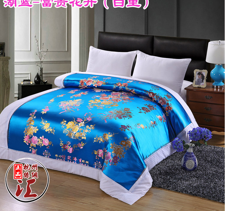 Hàng châu lụa quilt cover cotton quilt cover mềm satin thổ cẩm satin noodle đám cưới đám cưới rồng và phoenix kết hôn quilt cover