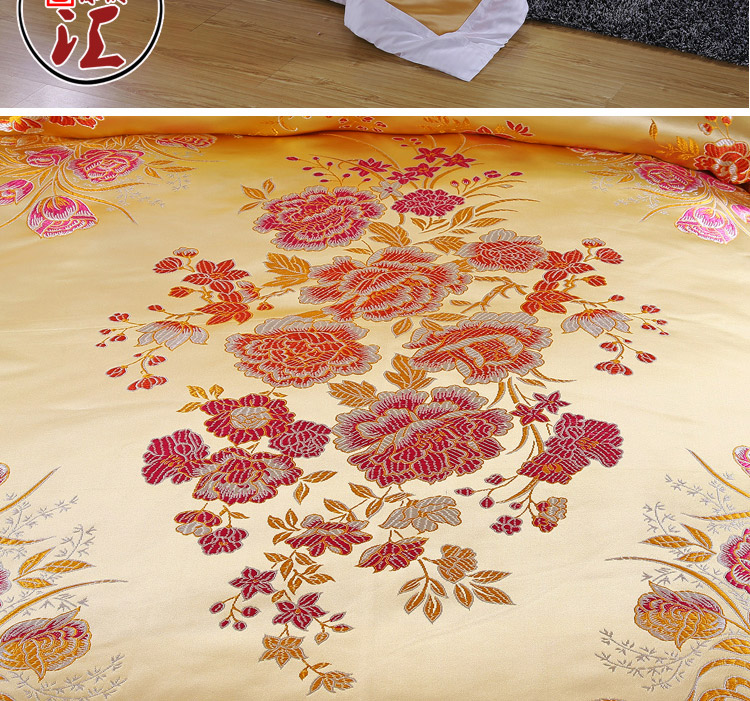 Hàng châu lụa quilt cover cotton quilt cover mềm satin thổ cẩm satin noodle đám cưới đám cưới rồng và phoenix kết hôn quilt cover