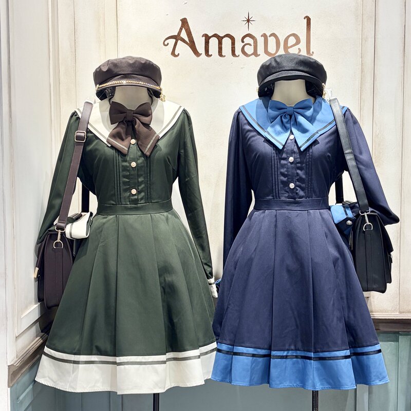 Free Shipping and Tax Included, Japan Group Shipment, Amavel Naval Cadet Navy Style Dress 126170942
