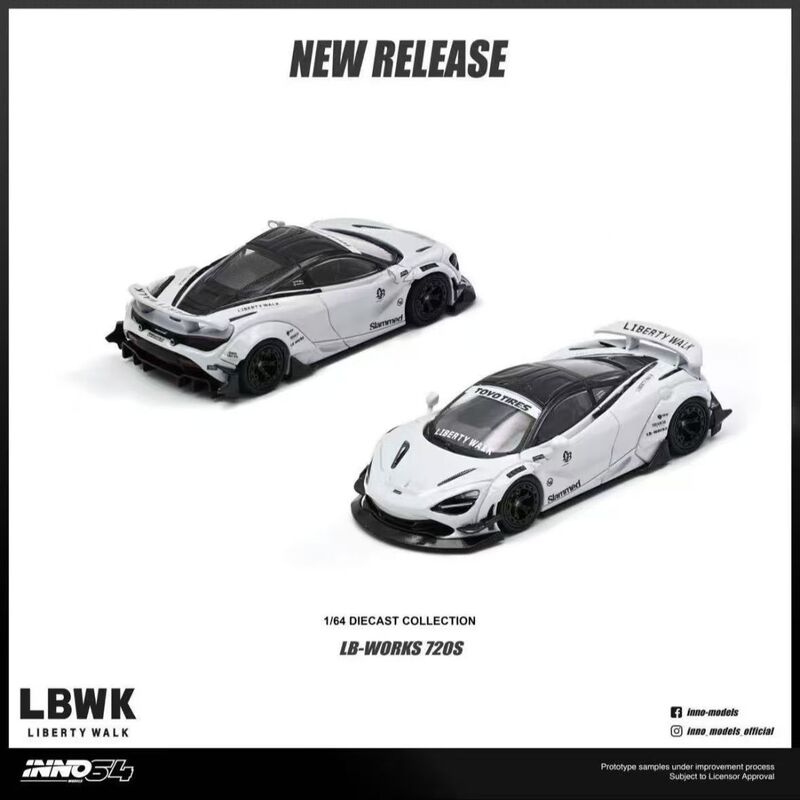 Inno 1:64 Mclaren 720S lb Wide Body Modification Alloy Car Collection Model